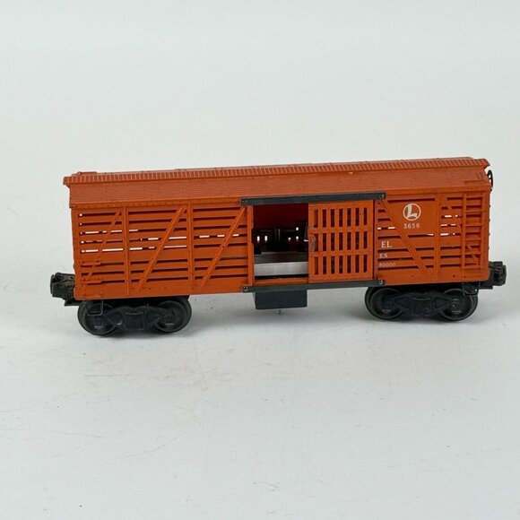 Lionel Postwar O Gauge Orange 3656 Operating Cattle Car Original Untested - Picture 3 of 10